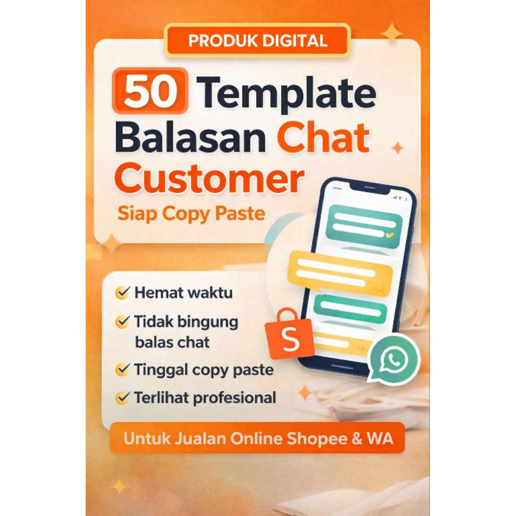 50 Template Balasan Chat Customer Untuk Penjual Online | Script Chat Jualan | Auto Closing