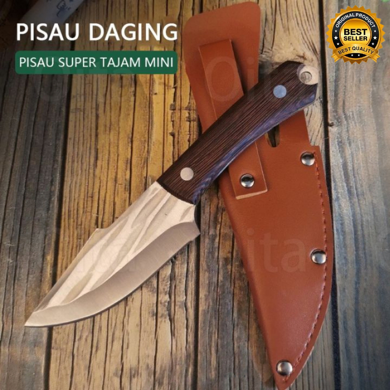Pisau Survival Pisau Tulang Daging Koki Jepang Super Serbaguna/PISAU CAMPING BERBURU PISAU MINI SERB