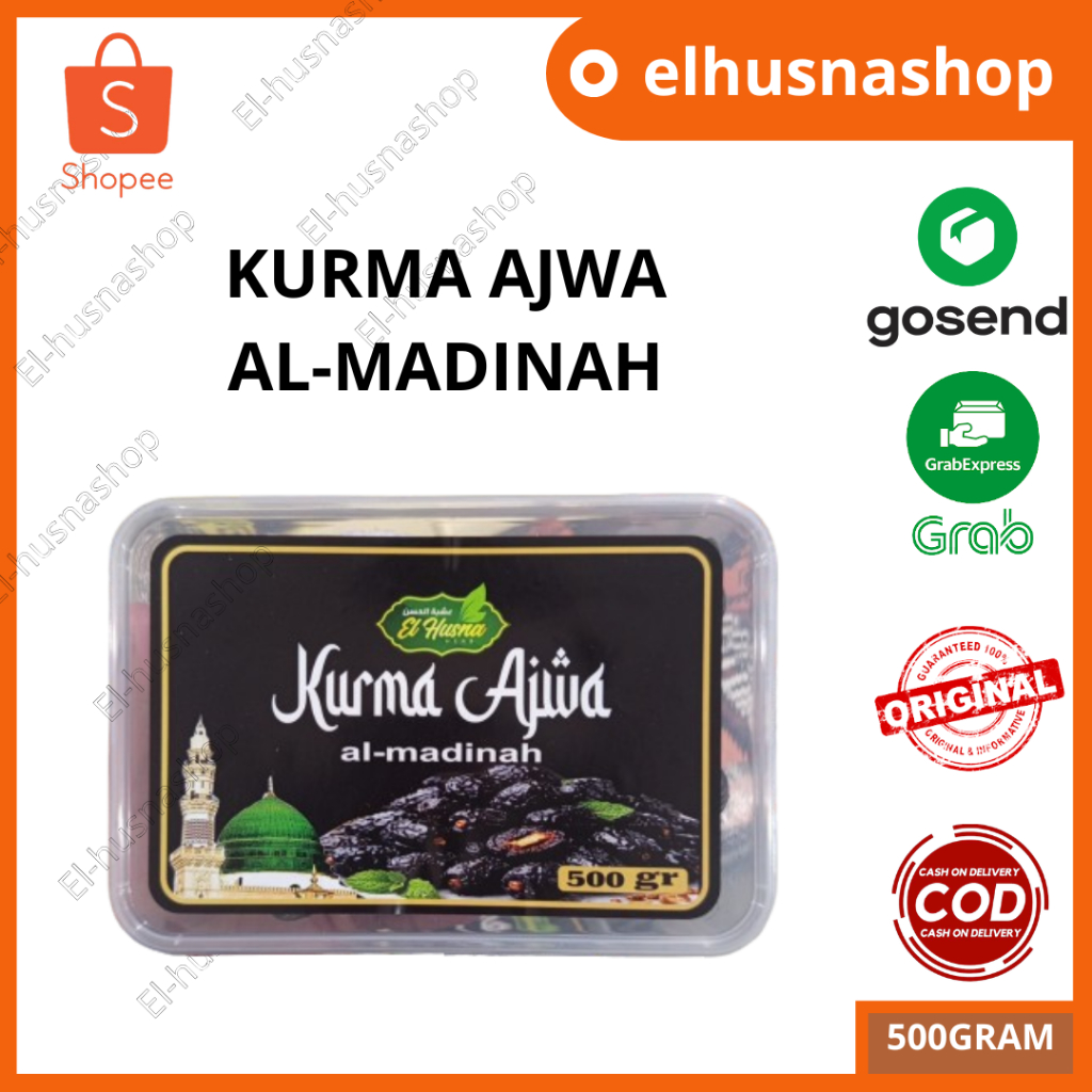 Kurma Ajwa Asli 100% Original Madinah 500gr Ajwa Al-Madinah