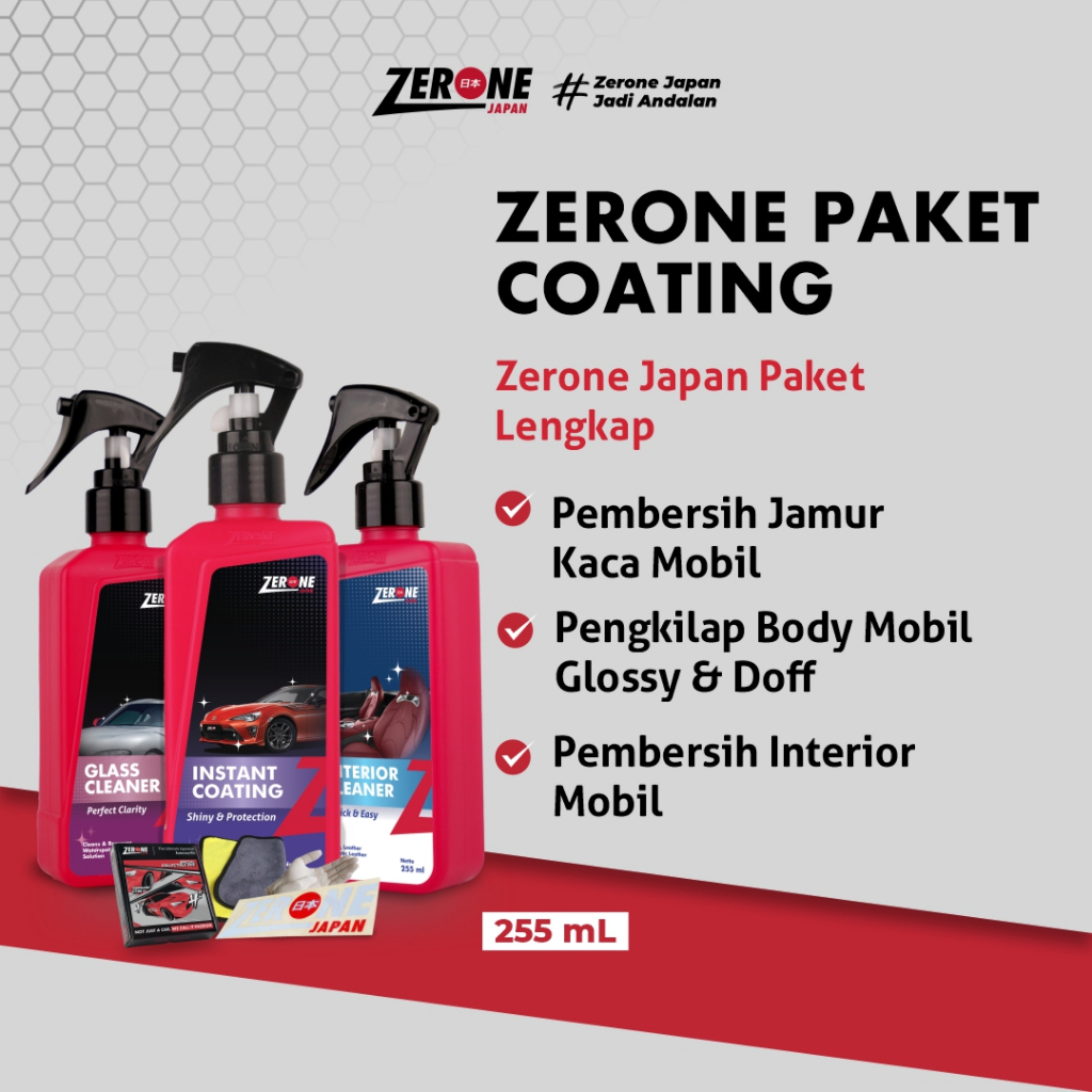 Zerone Japan Spesial Paket Lengkap Paket Coating Perawatan Mobil Premium