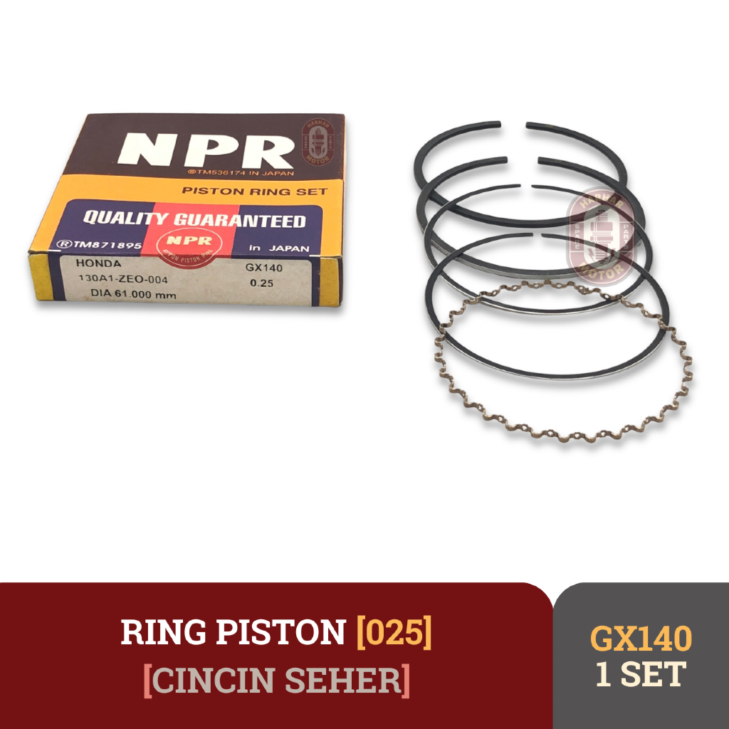 RING PISTON GX140 RING PISTON SEHER 025 MESIN PENGGERAK GX140 NPR