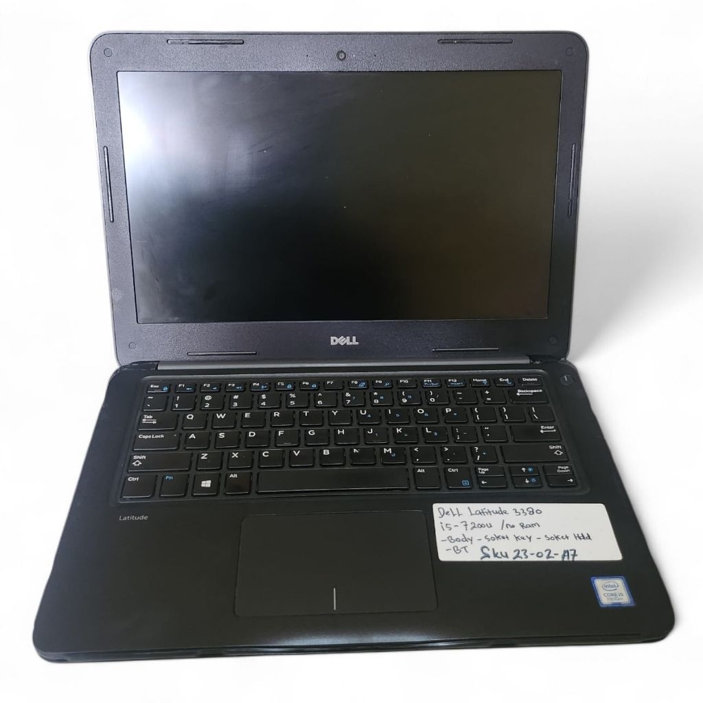 Laptop Dell Latitude 3380 Core i5 7200U Tanpa Ram/HDD Minus Body Soket Keyboard Soket HDD dan Batera
