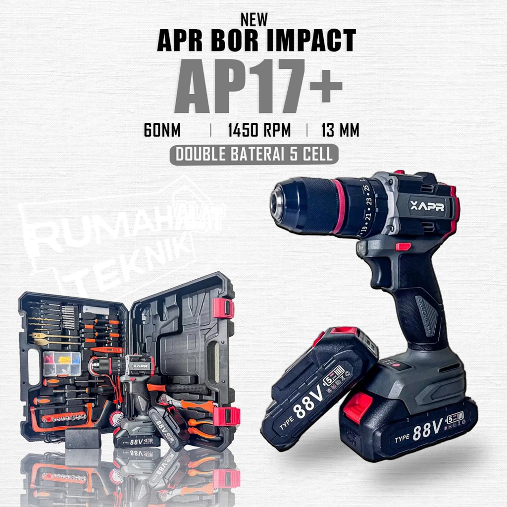 APR AP17+ Brushless Impact Drill 3 Mode Fullset