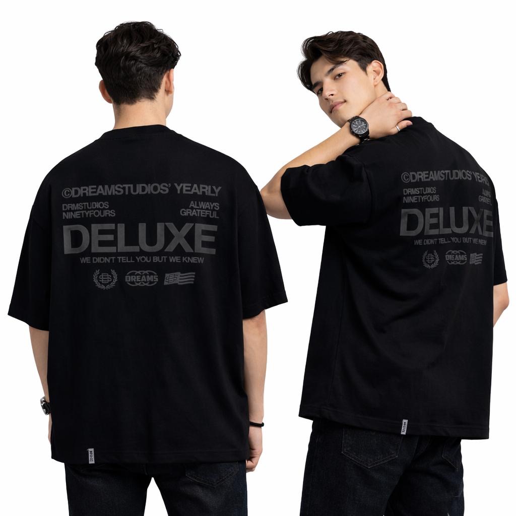 DREAM STORY - T-shirt Oversize Deluxe Cotton Combed 20s Hitam Kaos Distro Unisex Baju Original TShir