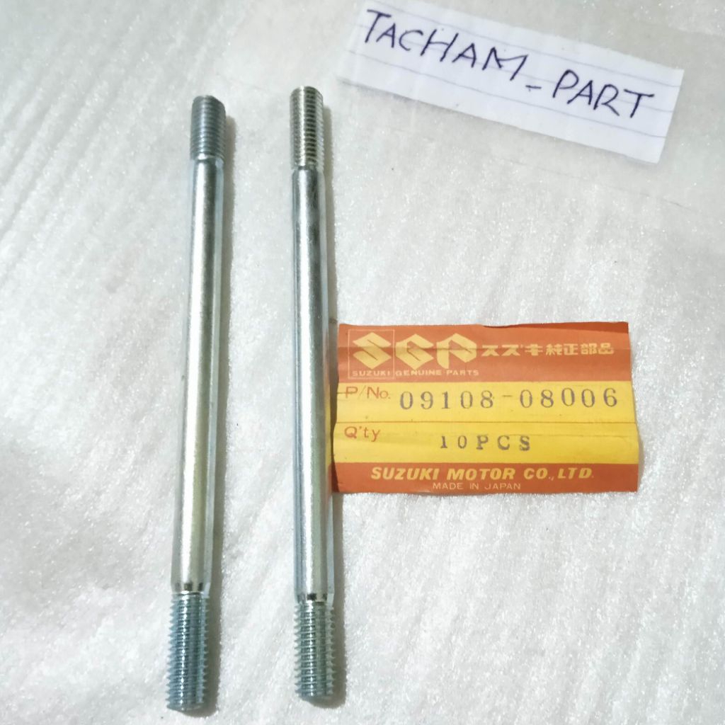 09108-08006-000 Original Suzuki Genuine Parts Baut Cylinder Blok Buring Baut Tusuk Sate Ancer Tiang 