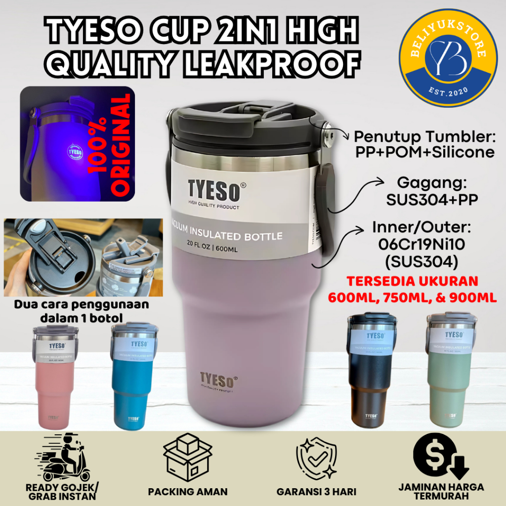 Tyeso Tumbler Original Cuci Gudang / Tyeso Tumbler All In 1 Original / Tumbler Tyeso Gradasi Free