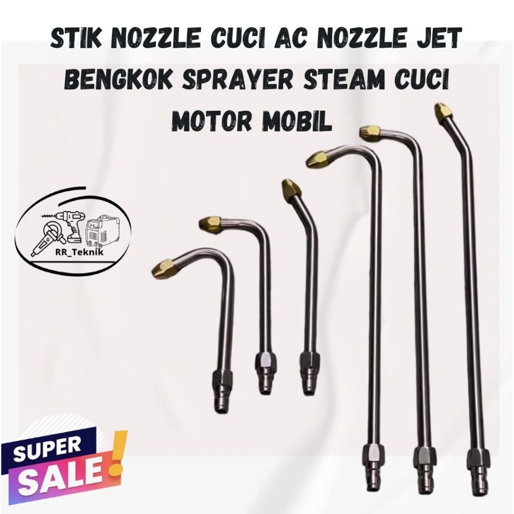 Stik Nozzle Cuci Ac Nozzle Jet Bengkok Sprayer Steam Cuci Mobil Motor