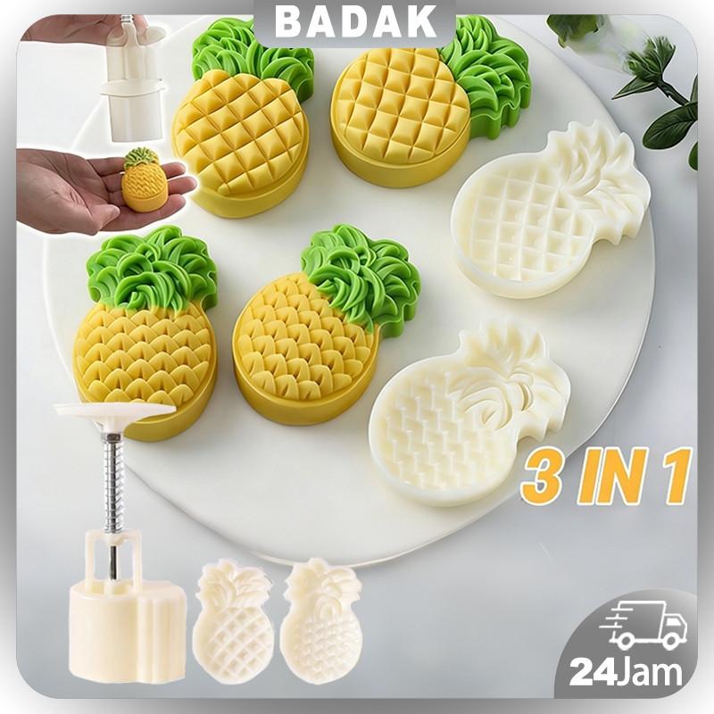 3 in 1 Cetakan Kue Bulan Kue Nanas Cetakan Pineapple Pastry Taiwan Nastar Nanas Mooncake Mould