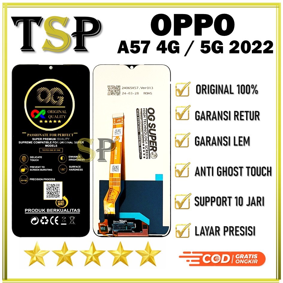 LCD OPPO A57 4G / A57 5G 2022  FULLSET ORIGINAL LAYAR HIGH TOUCHSCREEN ORIGINAL 100%
