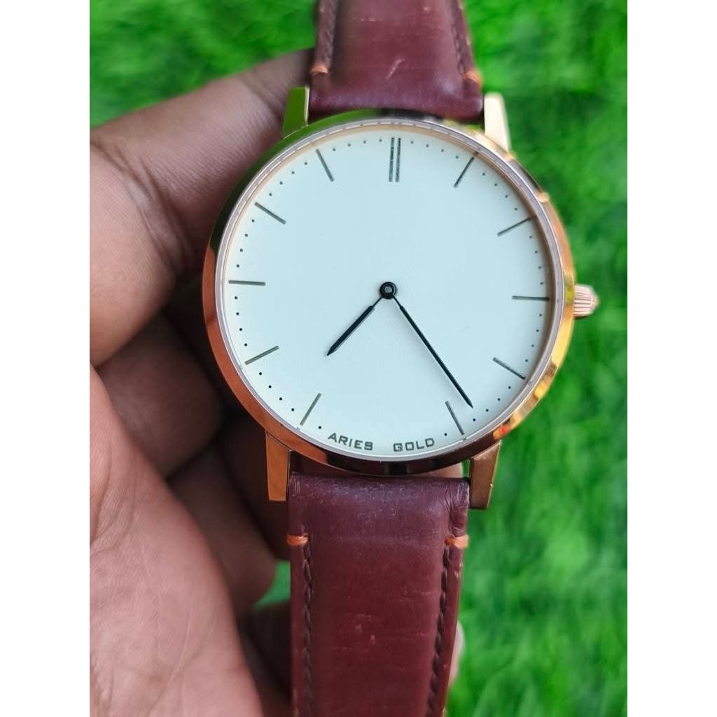 jam tangan Aries Gold Urban Tango Full original Rose Gold Kaca Kristal Safir