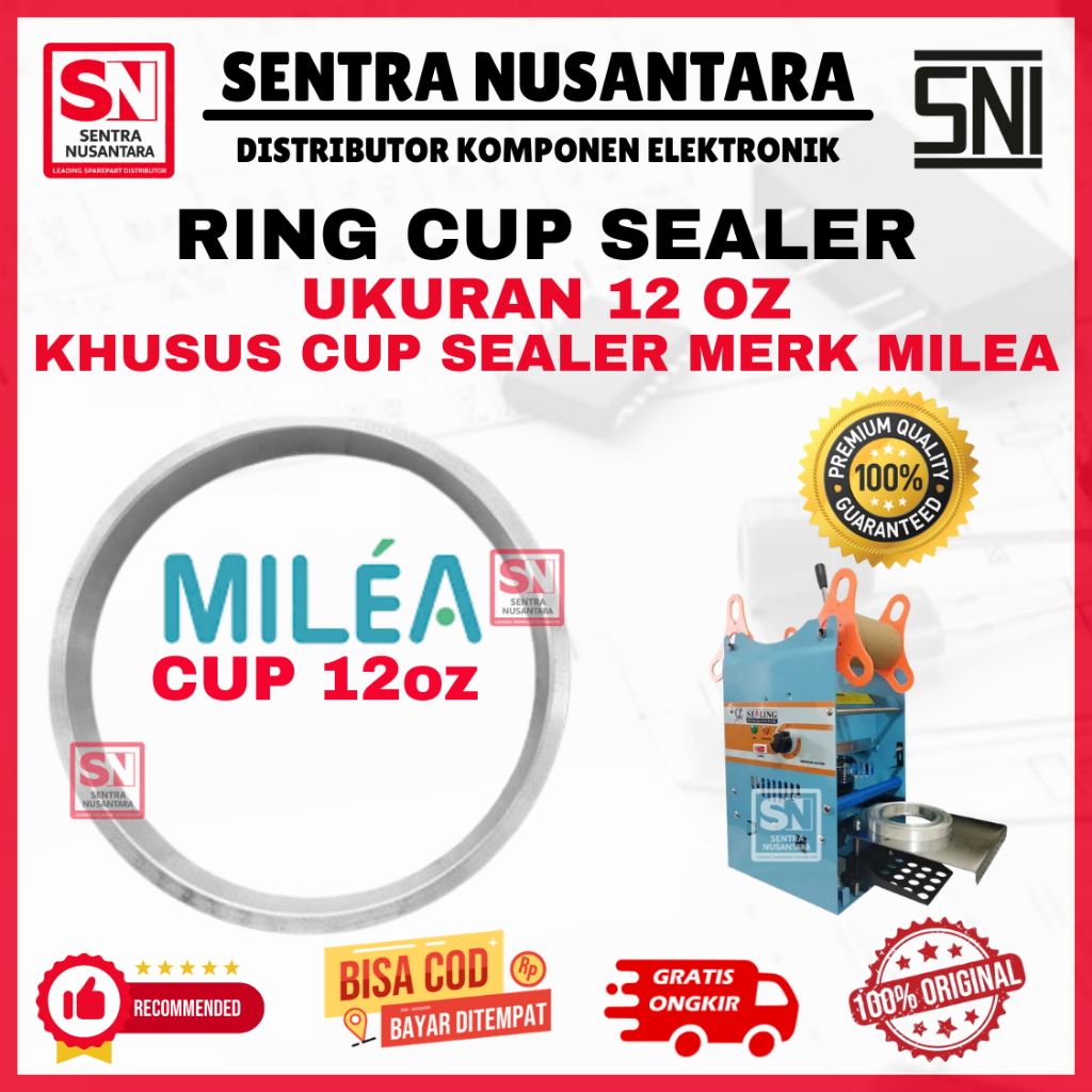 RING CUP SEALER KHUSUS MEREK MILEA CUP SEALER 12oz ORIGINAL | RING CUP KHUSUS MERK MILEA 12 oz FLAT 