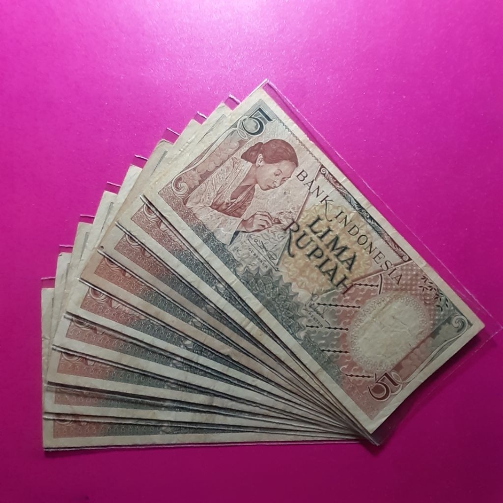 uang kuno 5 rupiah seri pekerja