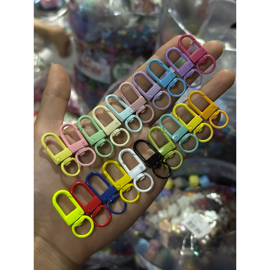 grosir RING GANCI PANJANG kait u mix warna random hook kokot gantungan kunci lobster