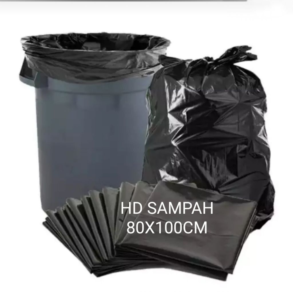 Kantong Plastik Sampah Uk 80x100, HD sampah hitam