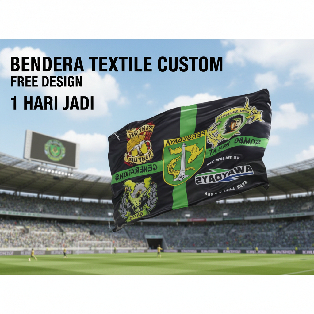 Cetak Bendera Murah / Cetak Grosir Bendera Custom / Sablon Bendera Printing Kilat / Mini Flag Custom