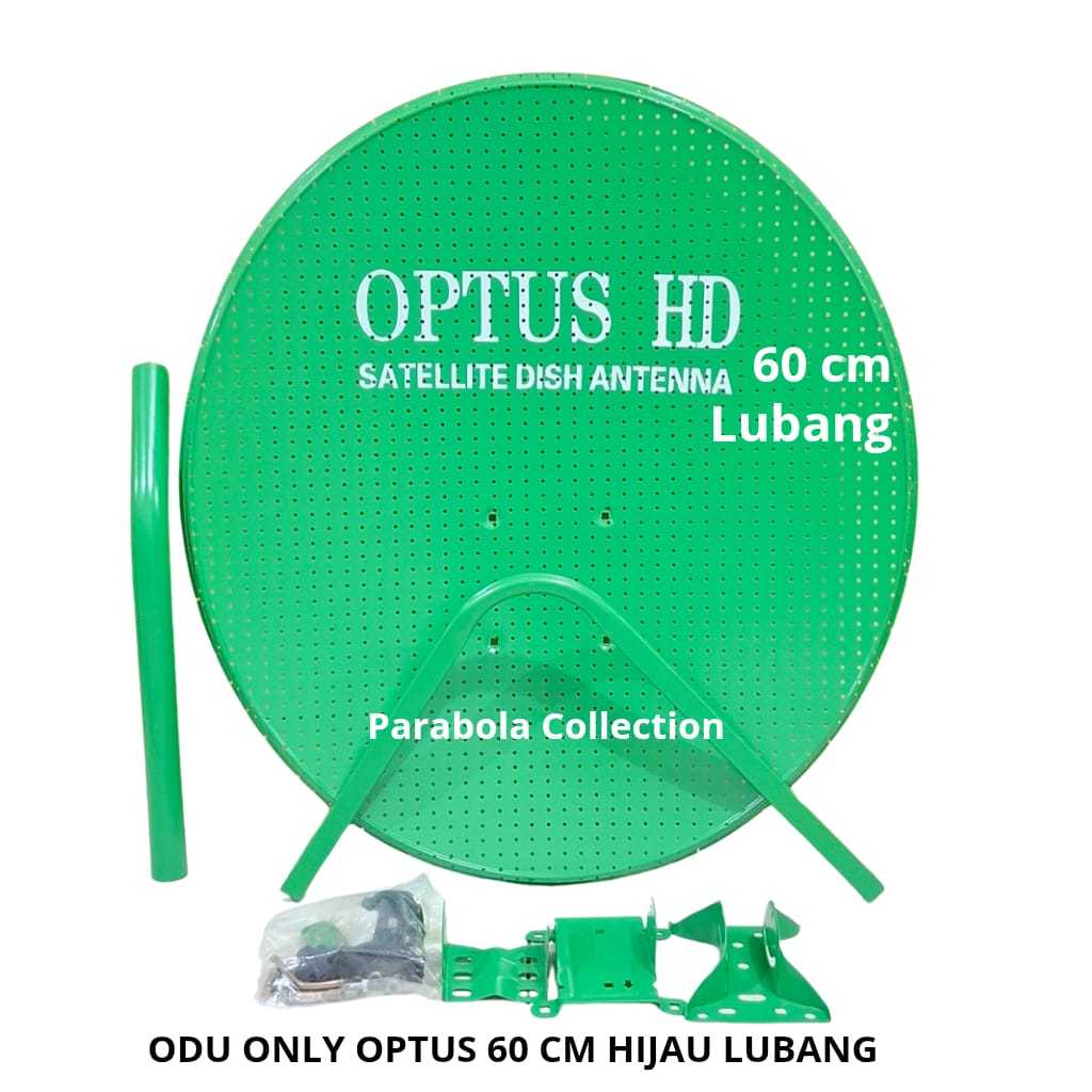 Parabola Mini Optus Hijau 60 cm Only - Odu Only Optus 60 cm Hijau Lubang