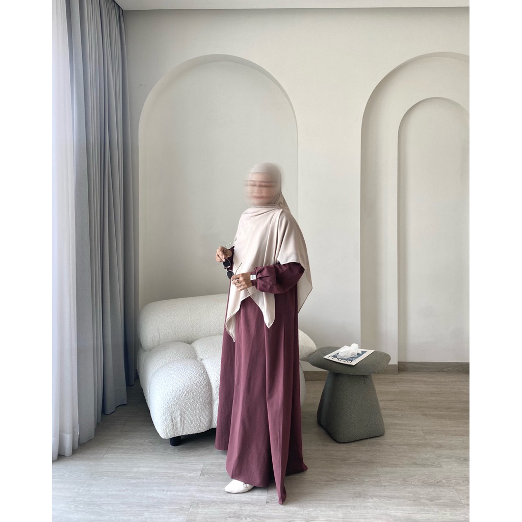 Abaya Maroon linen