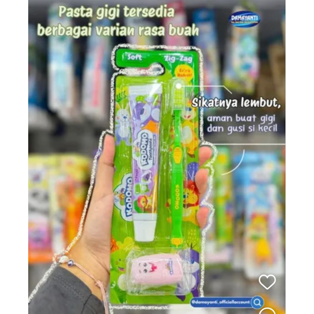 Paket sikat gigi + odol Kodomo Bonus mainan Varian Random