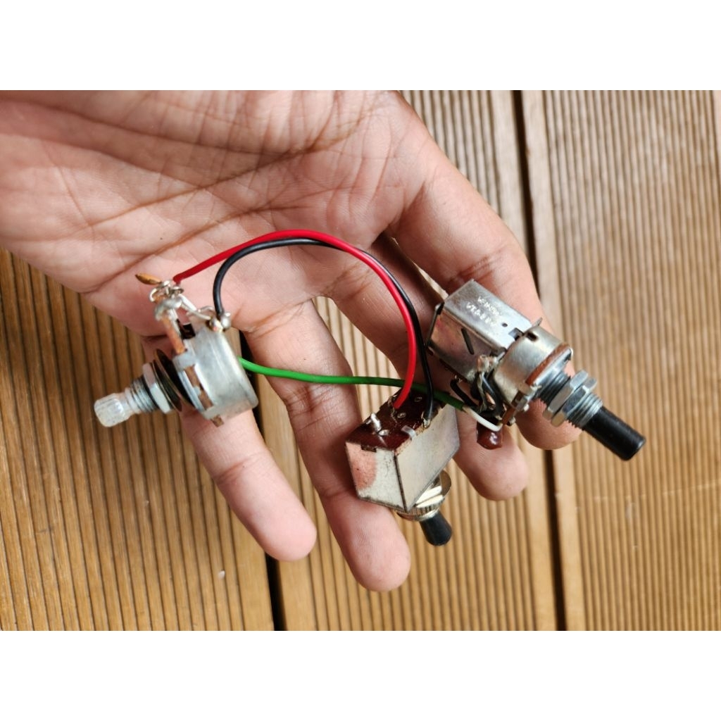 Pre Wiring Set Gitar PRS 1 Volume 1 Tone Pushpull 1 Toggle Switch