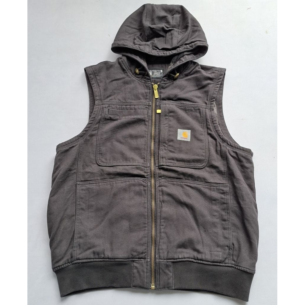Vest Carhartt Men's Hooded Flannel Vest with Fire Hose Motif
