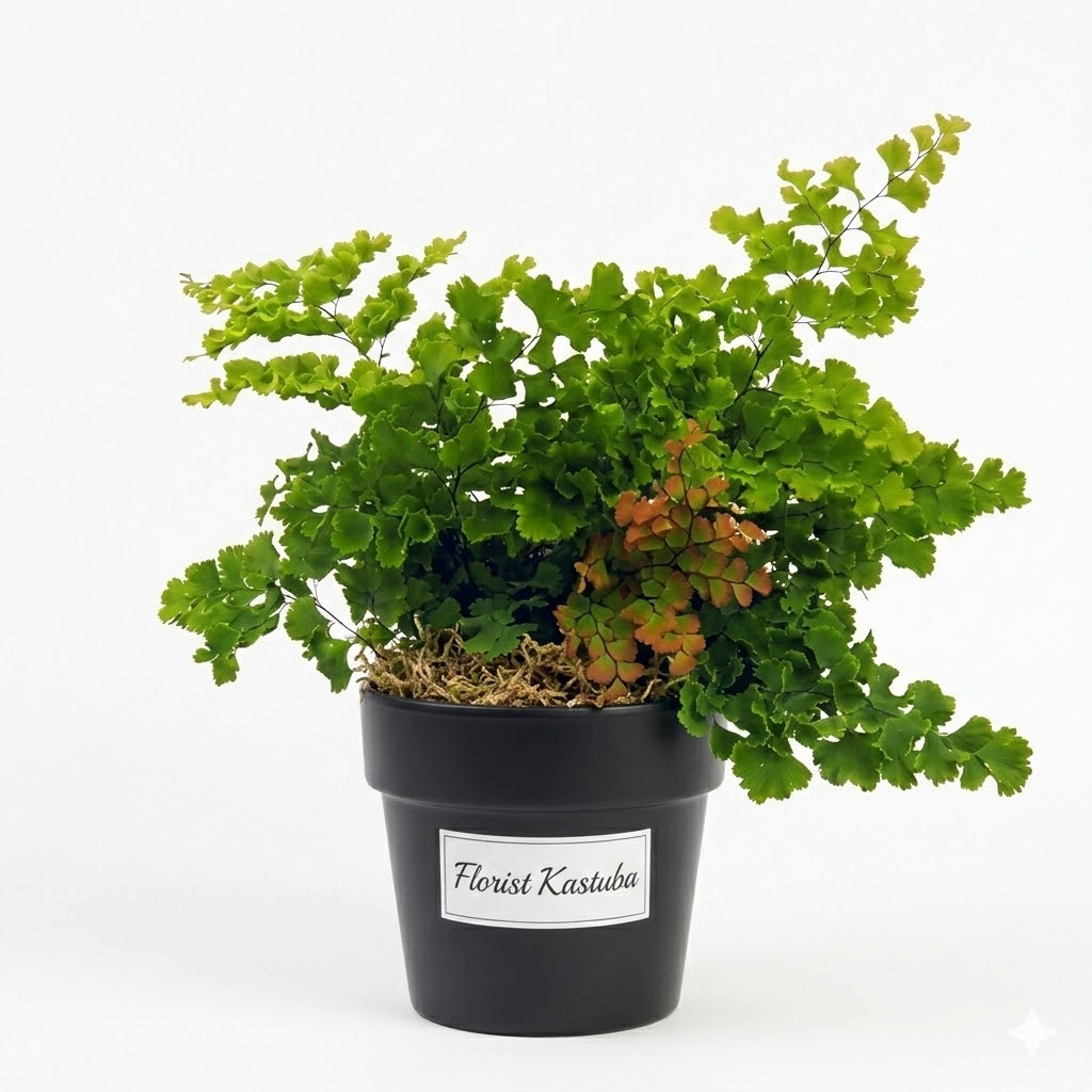 Tanaman Hias Suplir (Adiantum) Jordani Rimbun Tunas Kemerahan - Tanaman Indoor