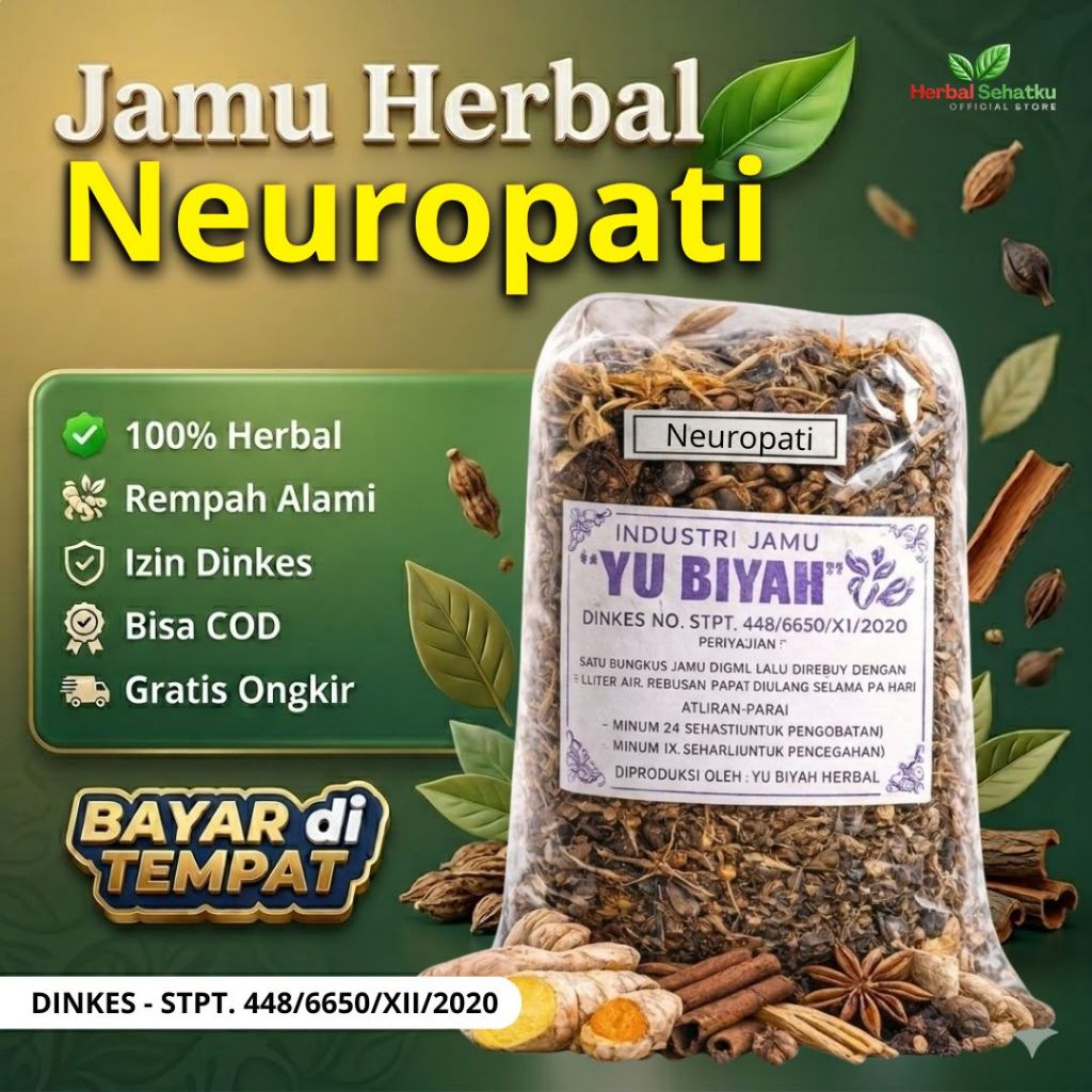 HERBAL GODOK - Jamu Godok Neuropati I Obat Herbal Kebas Tangan dan Kaki - Obat Neuropati Paling Ampu