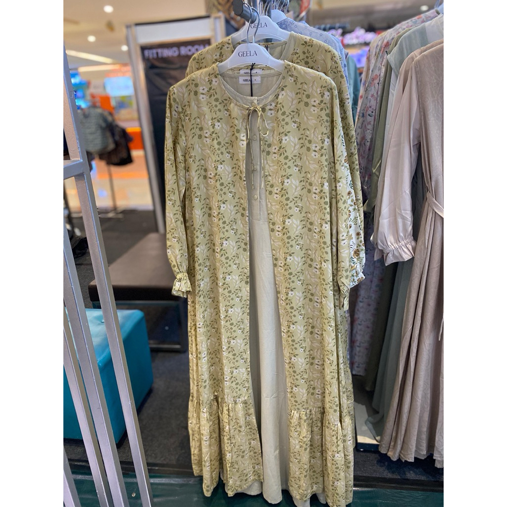 One set gamis wanita brand Geela original promo