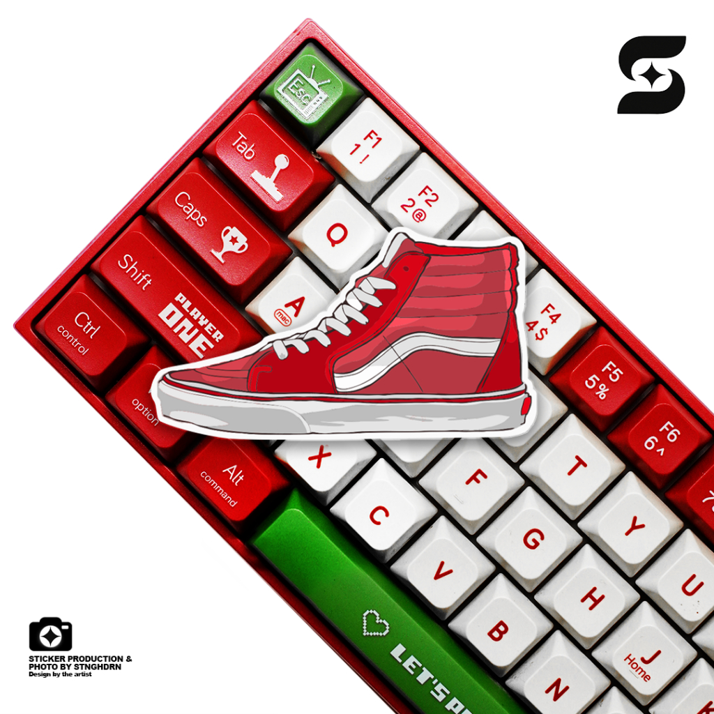 STICKER SK8 HI RED DESIGN