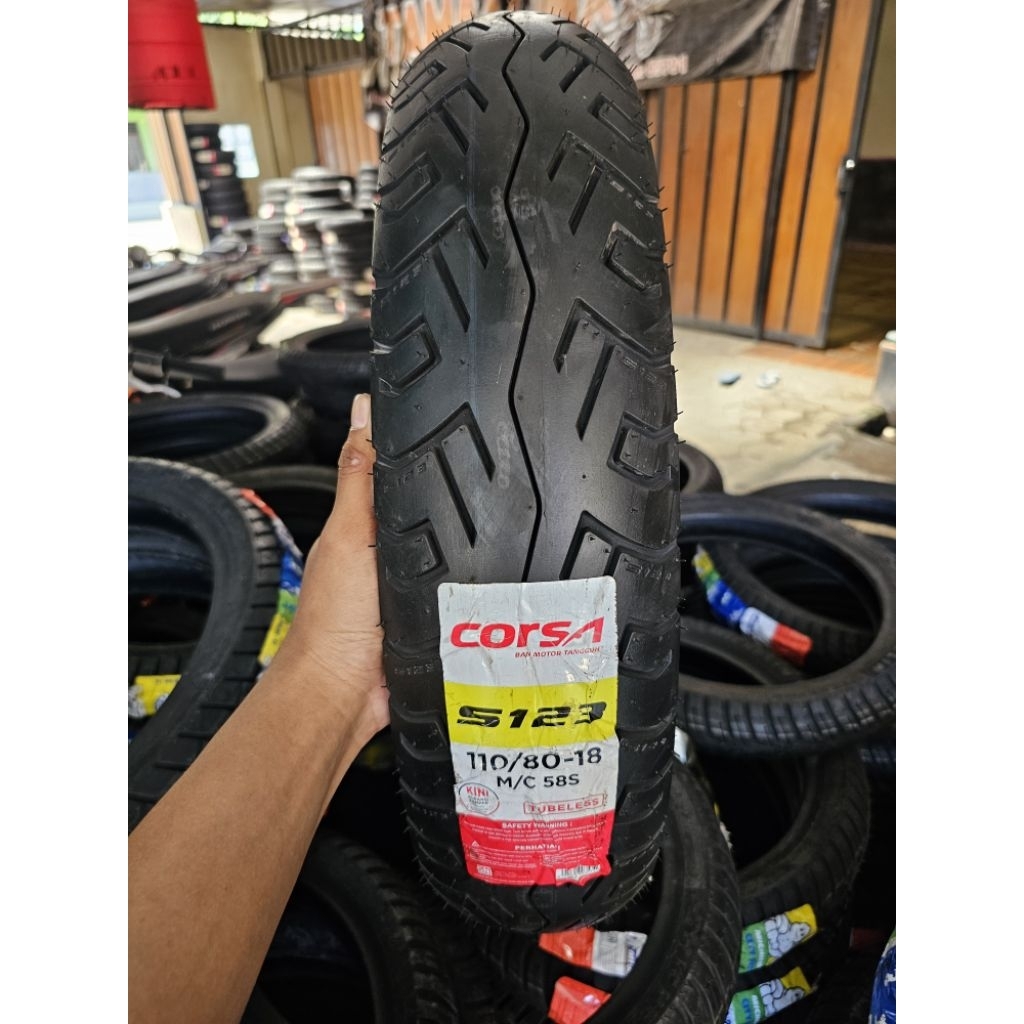 ban luar corsa 110/80-18 tubeless ring 18 tubeless produksi 2024 (harga promo) rxk scorpio dll