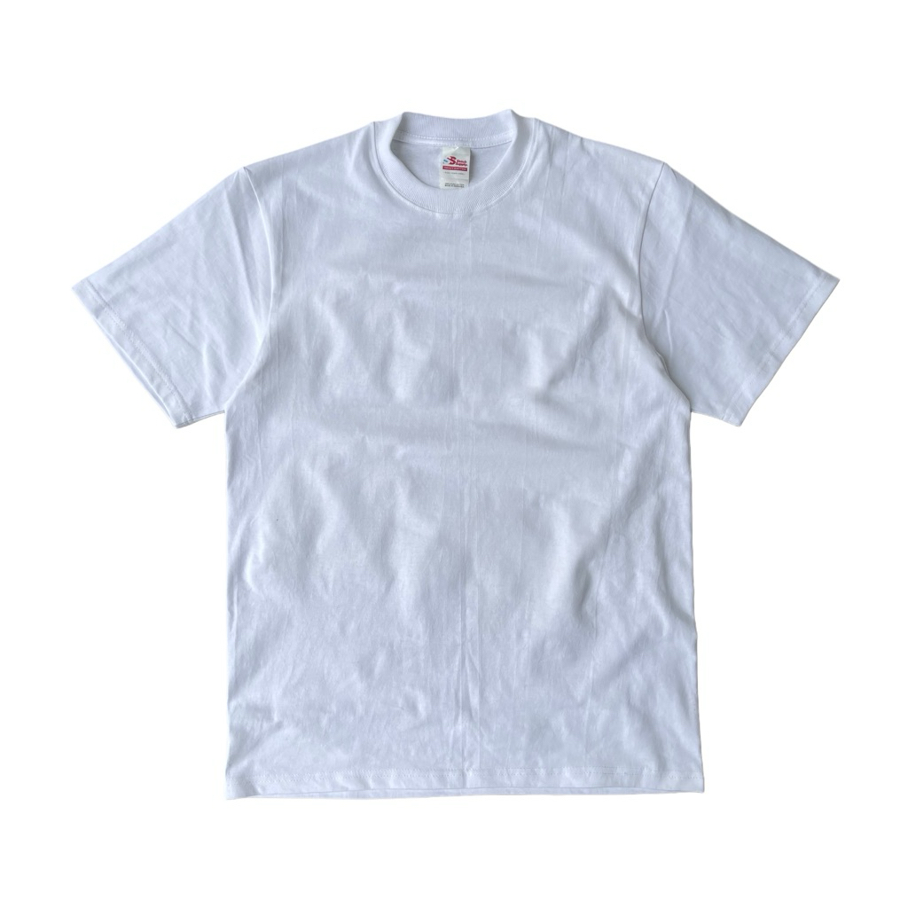 kaos polos HEAVY COTTON / COTTON COMBED tag STITCH SUPPLY (white)