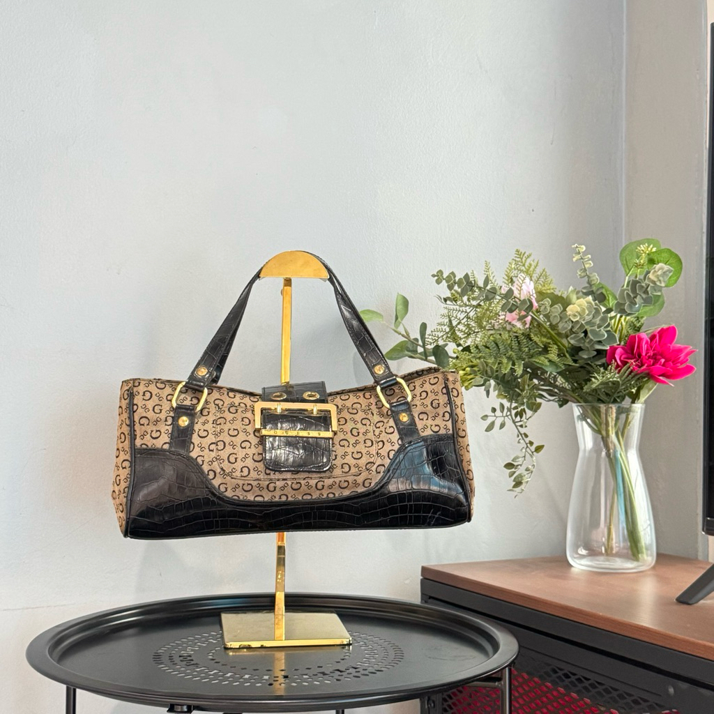 vintage guess handle bag