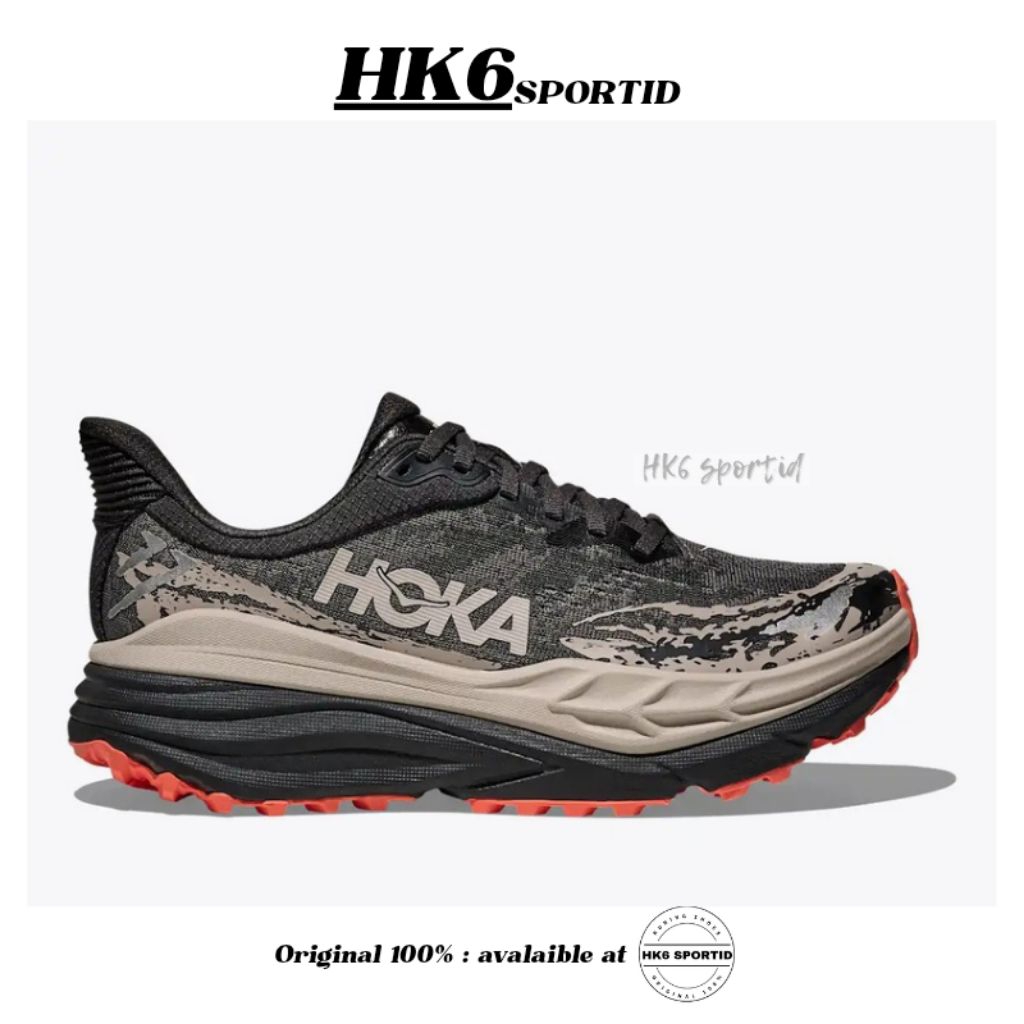 Hoka Stinson 7 Women's Trail Running Shoes - Black / Putty