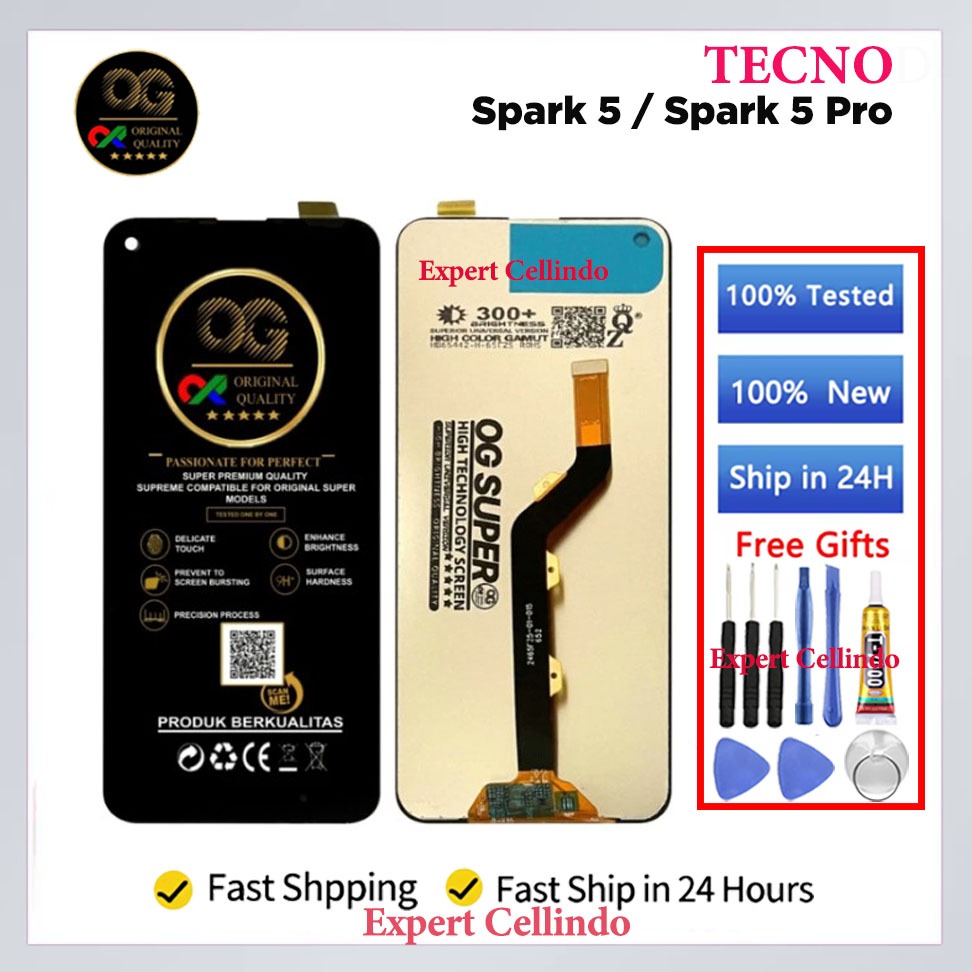 LCD TECNO SPARK 5 / SPARK 5 PRO ORIGINAL OG SUPER Fullset Touchscreen