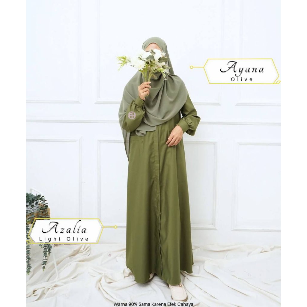 Gamis Azalia pelangi hijab