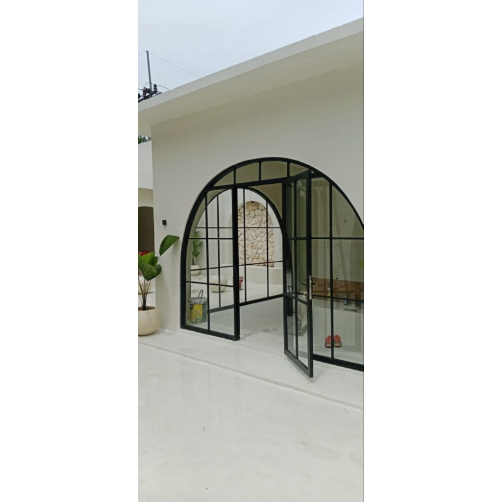 kusen aluminium lengkungan