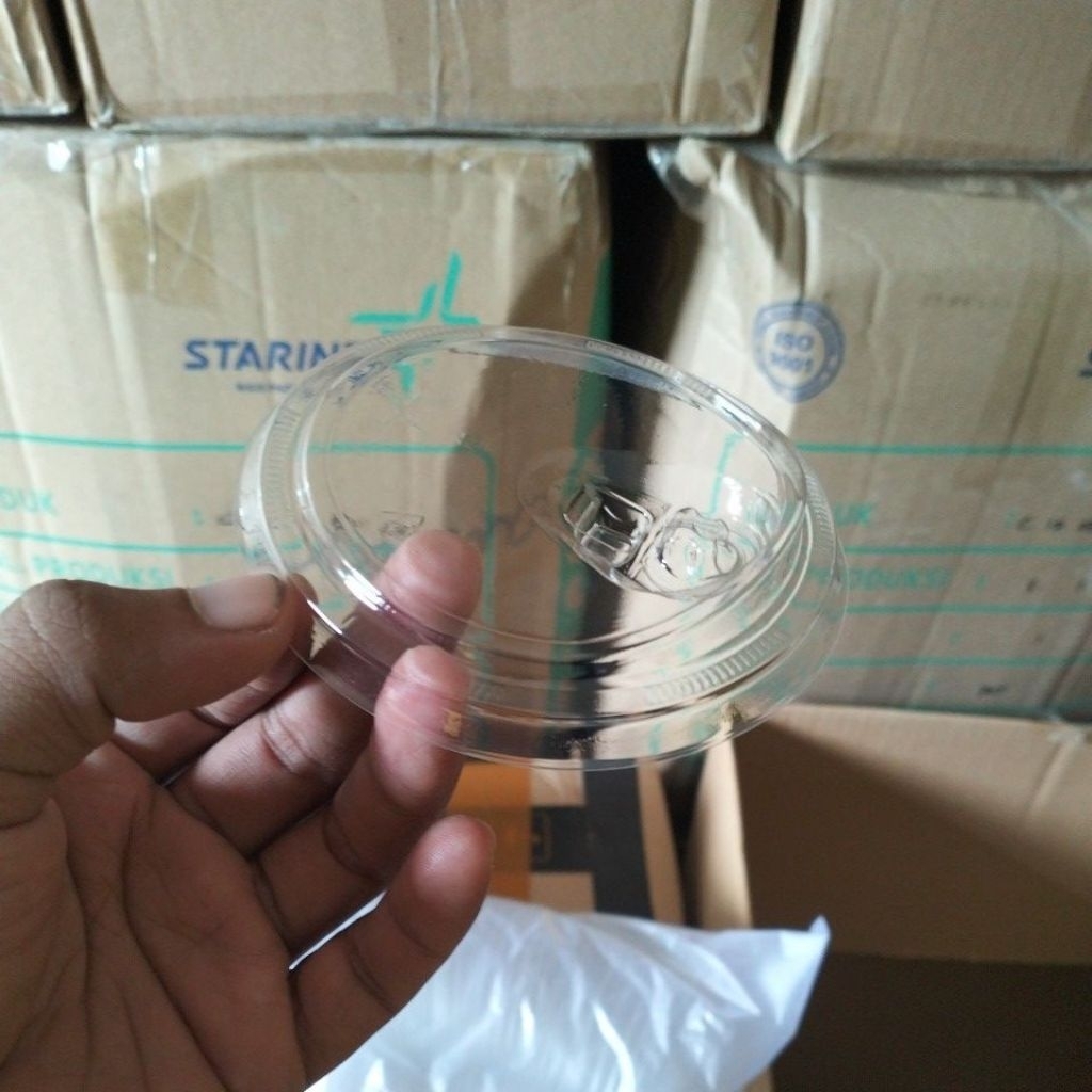tutup Lid strawless pet cup