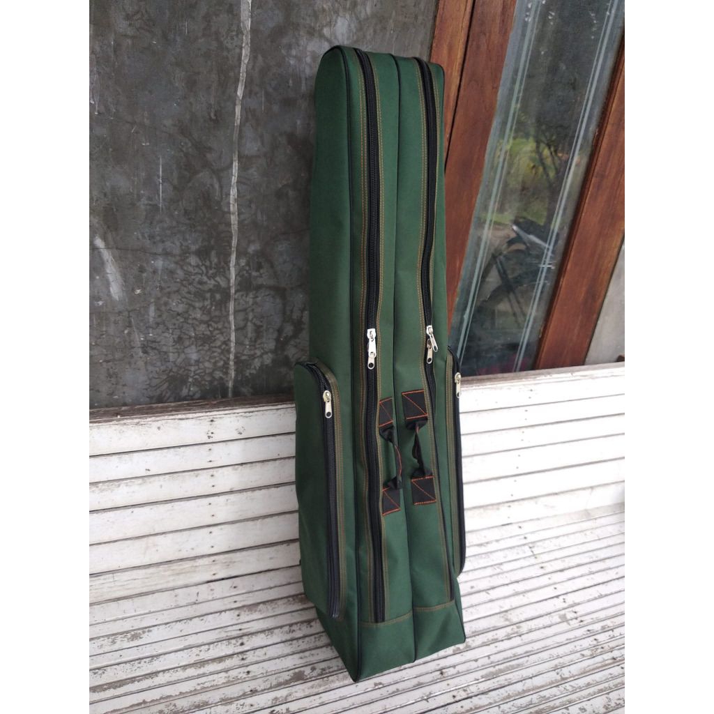 Tas pancing gendong/ransel 100cm 2 ruang 2 saku panjang