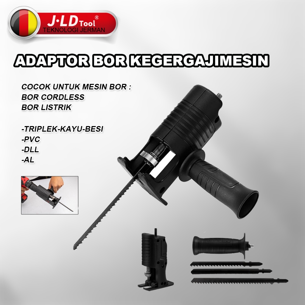 JLD Gergaji kayu Gergaji Adaptor Mesin bor/3 Saw reciprocating Jigsaw jig saw Mesin bor tangan Gerga