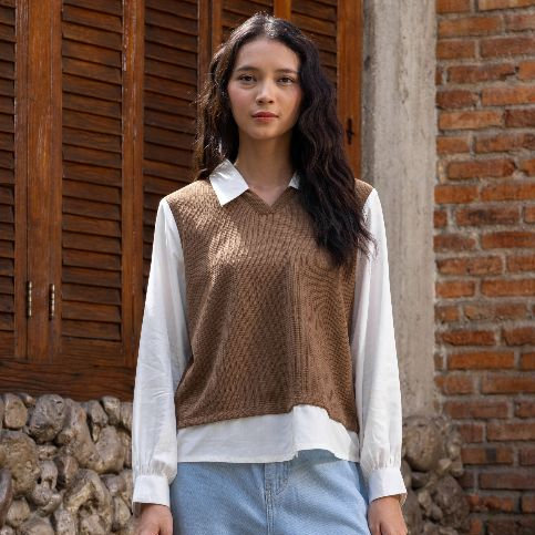 X EIGHT Cleliro Vest - Kemeja Vest Knit