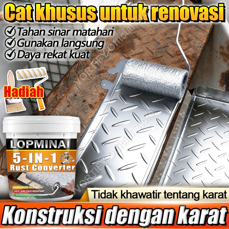 Cat anti karat besi Cat besi hitam cat anti karat mobil Tidak perlu digiling Metal Multifungsi Rust 