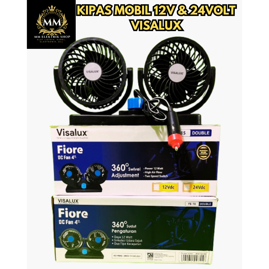 kipas Angin Mobil Double 12Volt 24Volt VISALUX