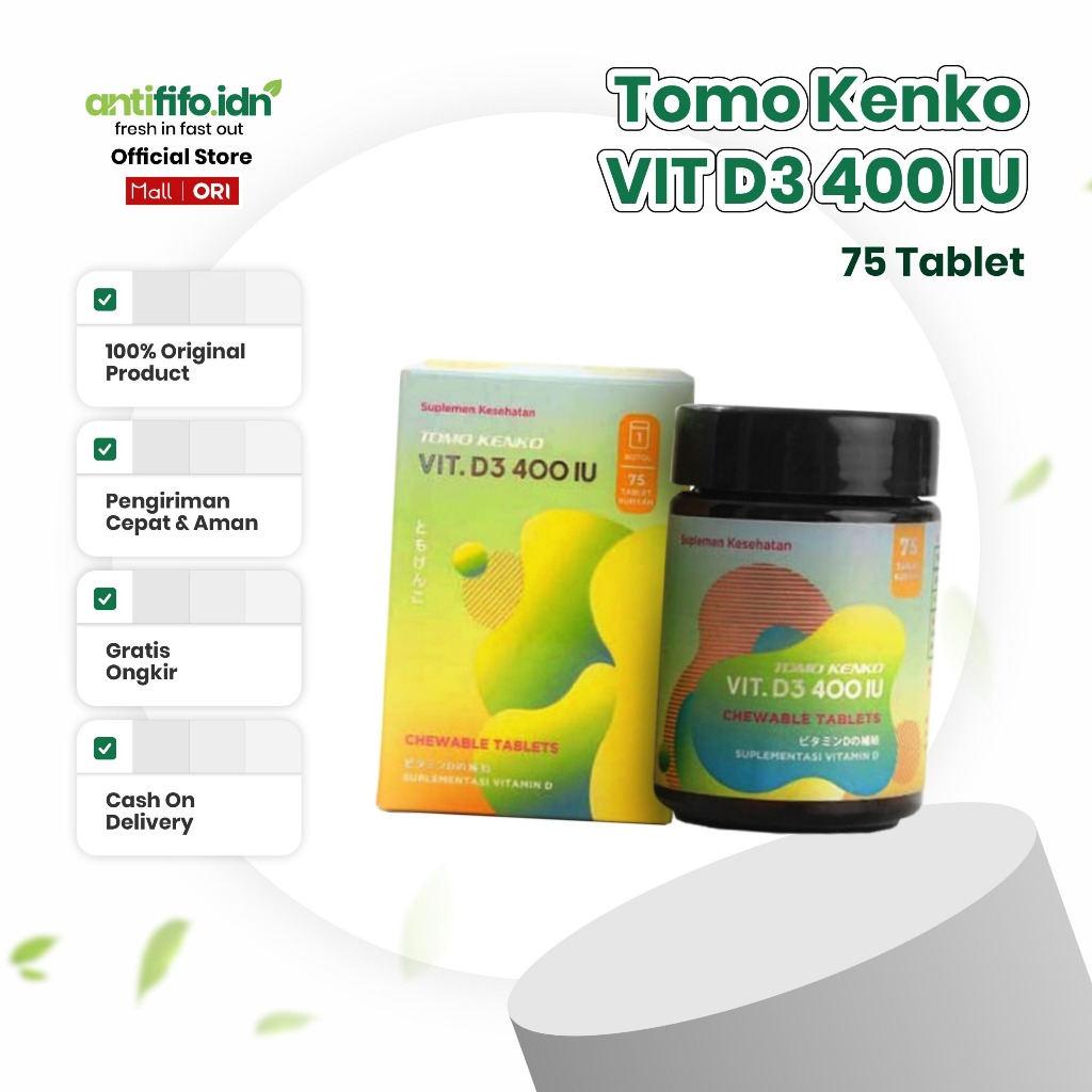 Tomo Kenko D3 400 IU Chewable (kunyah) High Quality