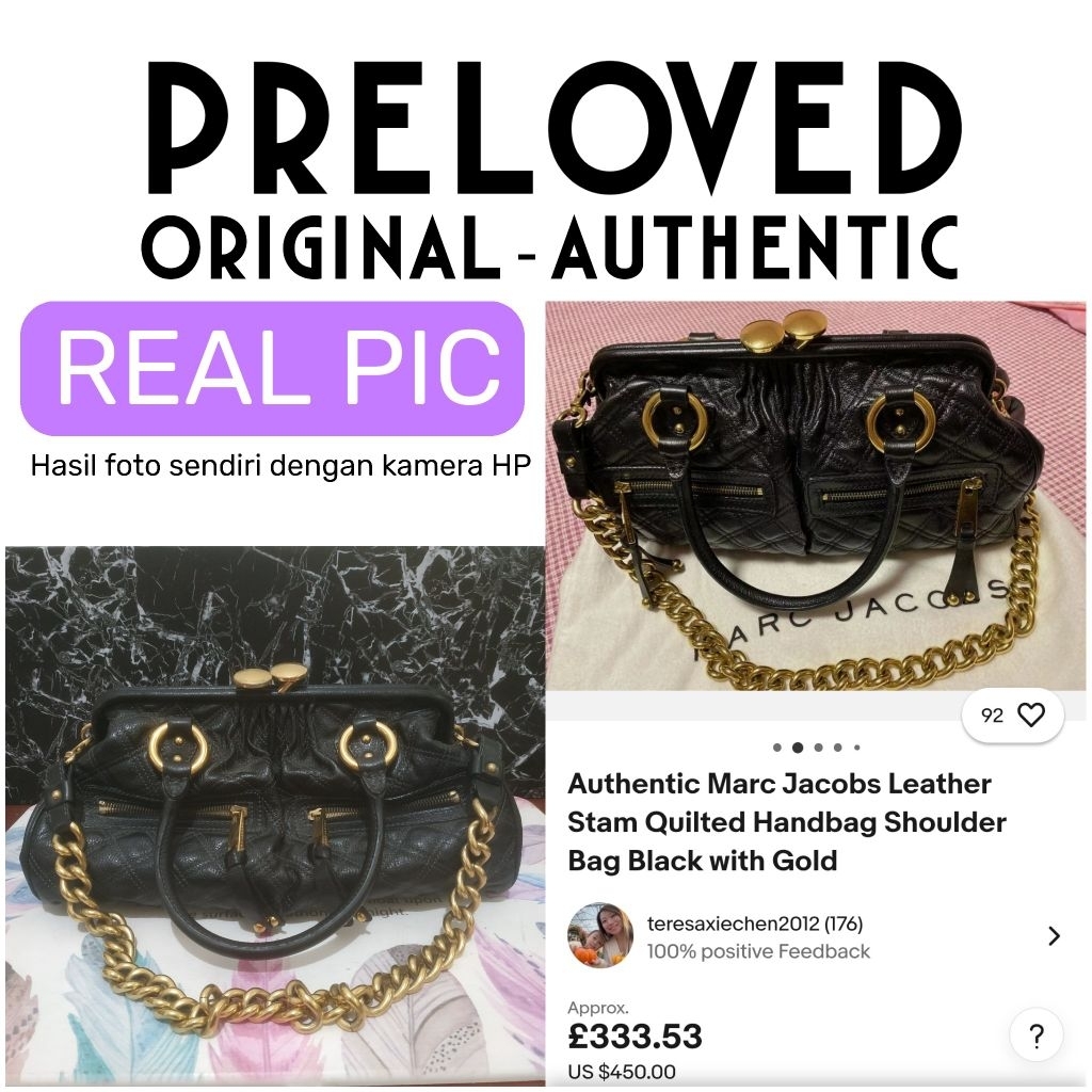 CUCI GUDANG Preloved tas bahu wanita MARC JACOBS ori ( NEGO )