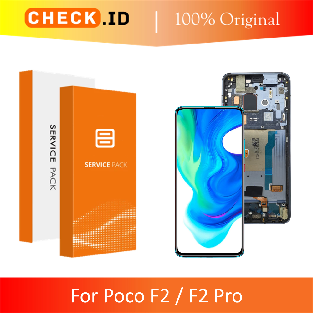 [ CHECK.ID ] AMOLED LCD + FRAME POCO F2 PRO POCOPHONE F2 ORIGINAL