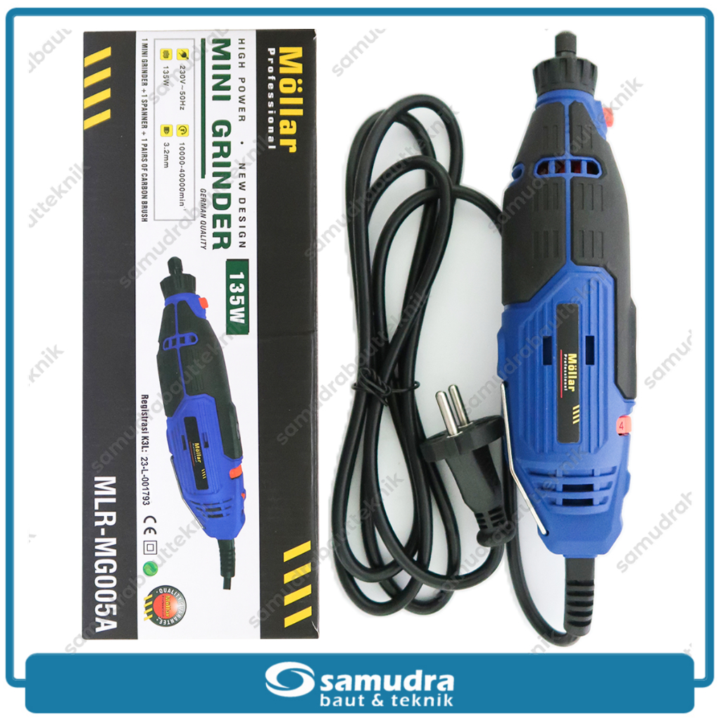 Mini Grinder MOLLAR MG005A Mesin Gerinda Bor Tuner Listrik Serbaguna