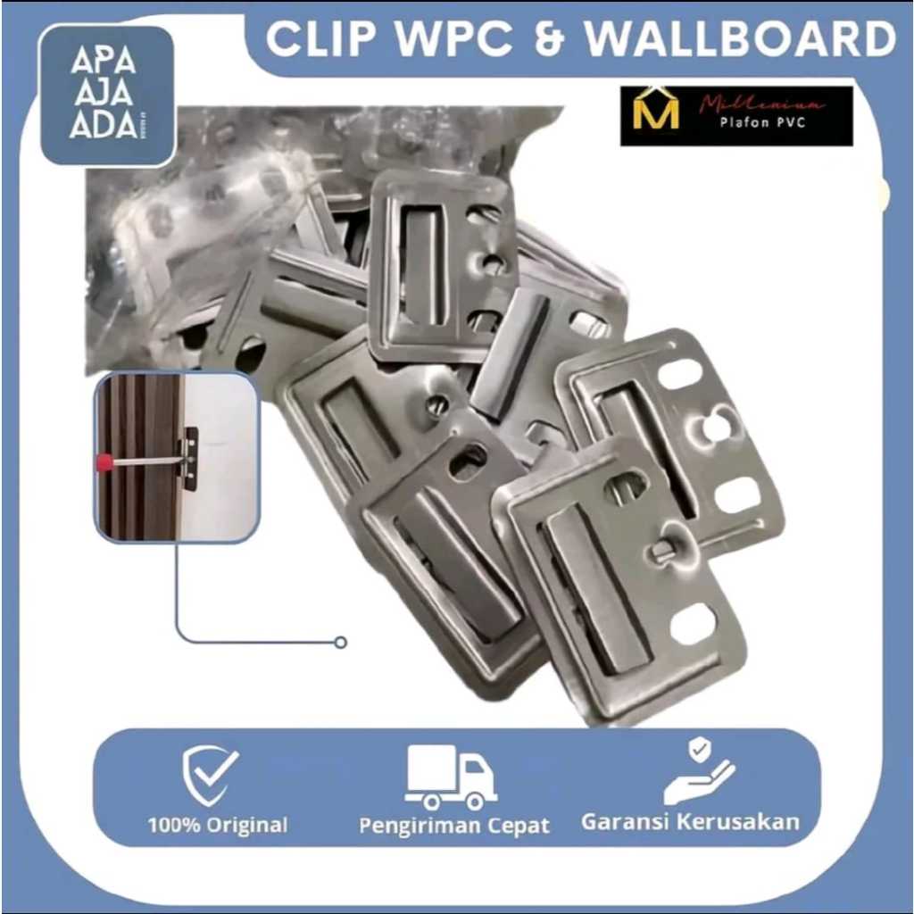 Clip Wallboard & Wall panel/WPC isi 10 Pcs Klip