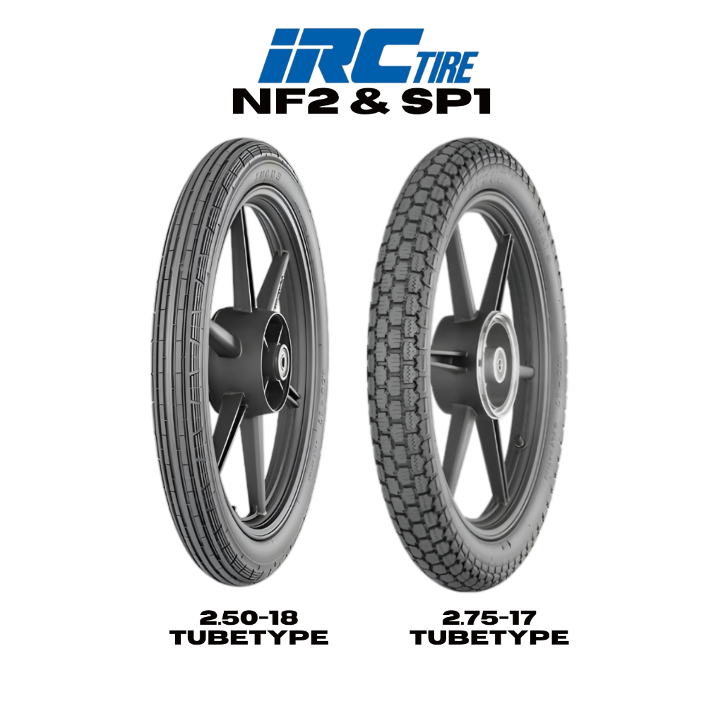 Ban Luar Set Depan Belakang Honda Win Cb 100 125 Type Tipe Standar Irc Nf2 2.50-18 Sp1 2.75-17