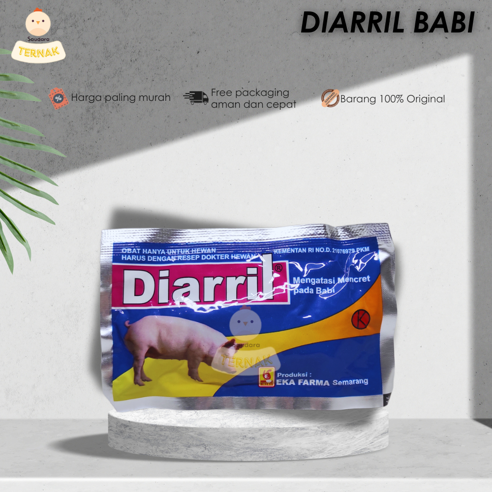 Diarril Babi 10 Kapsul Obat Diare Mencret Hewan Eka Farma