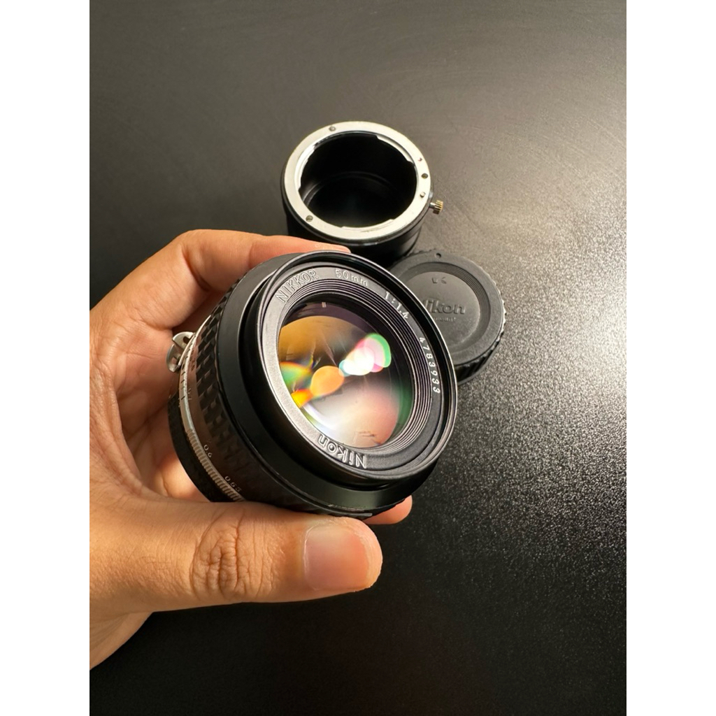 Lensa manual Nikkor Nikon 50mm f1.4 AI siap pakai