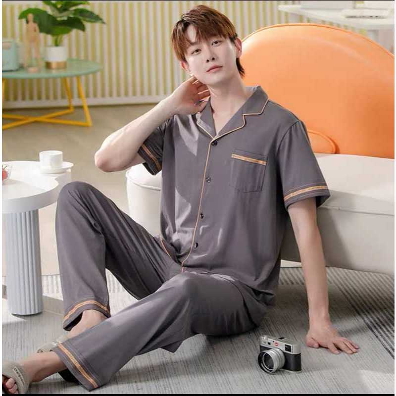 PAJAMAS COWOK DEWASA IMPORT PIYAMA PRIA REMAJA SET CELANA PANJANG PAJAMAS LAKI LAKI KATUN BIG
